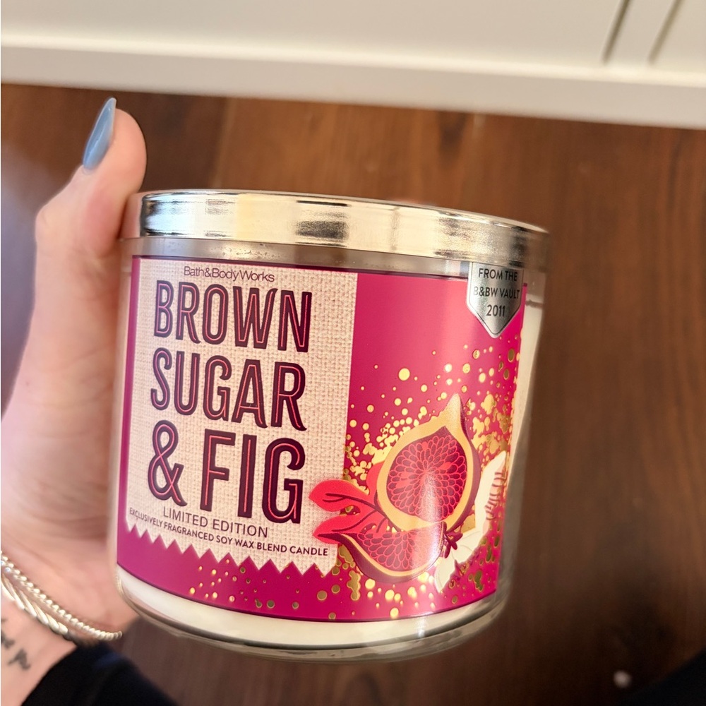 NEW Bath & Body Works “Brown Sugar & Fig” 3 wick candle